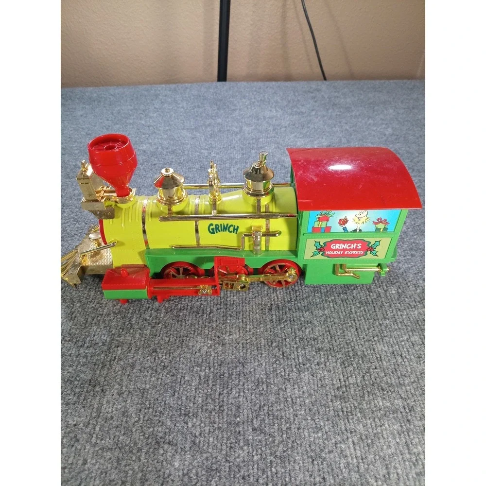 Dr Seuss Grinch Holiday Express Christmas Train 4 Piece Set Engine Cars No Track